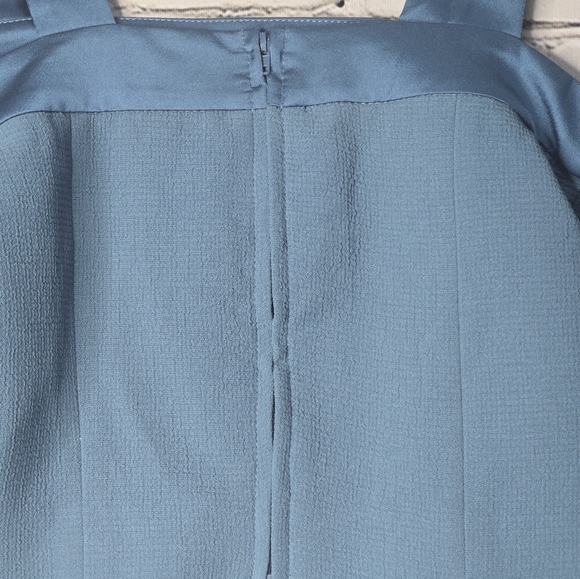 C/Meo Collective Bell Sleeve Blue Crop Dress Top Cold Shoulder Size S - Picture 7 of 10